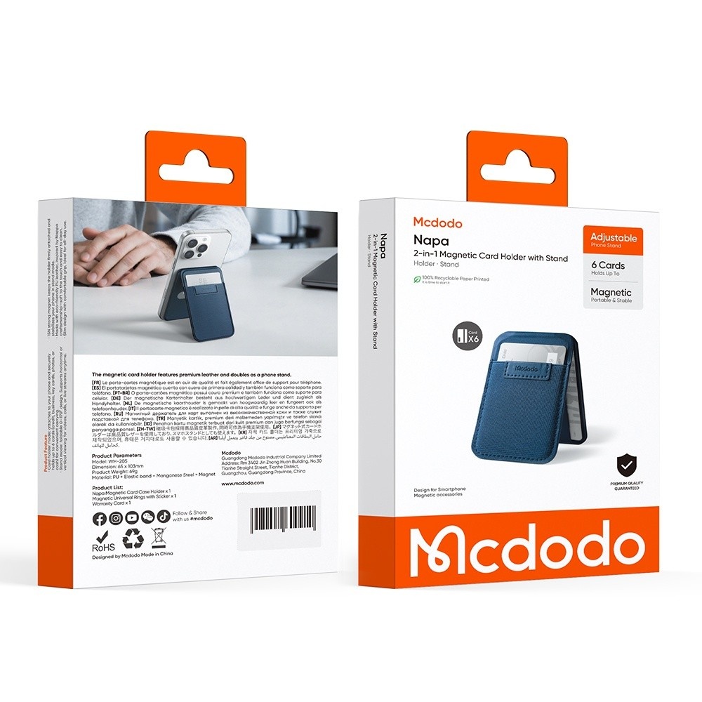 MCDODO WF-2051 - 2 İN 1 MANYETİK KARTLIK-TUTUCU-STAND - Görsel 3