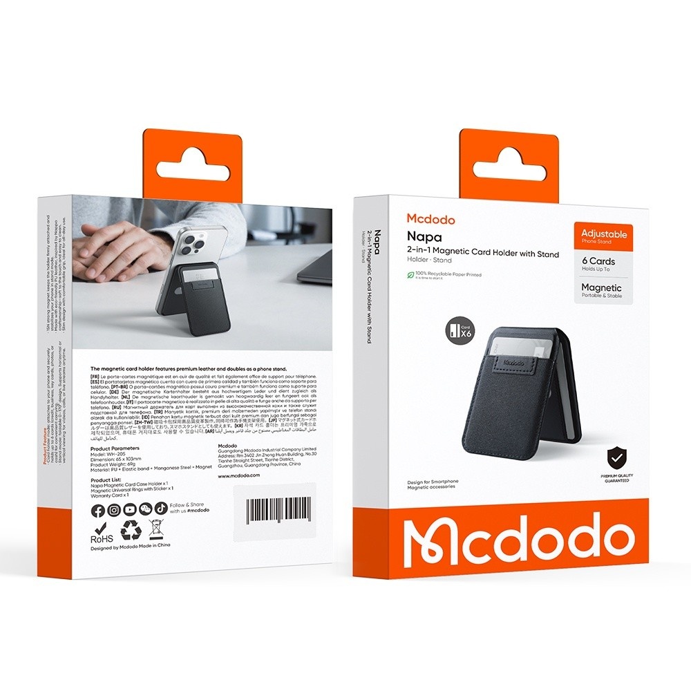 MCDODO WF-2050 - 2 İN 1 MANYETİK KARTLIK-TUTUCU-STAND - Görsel 3