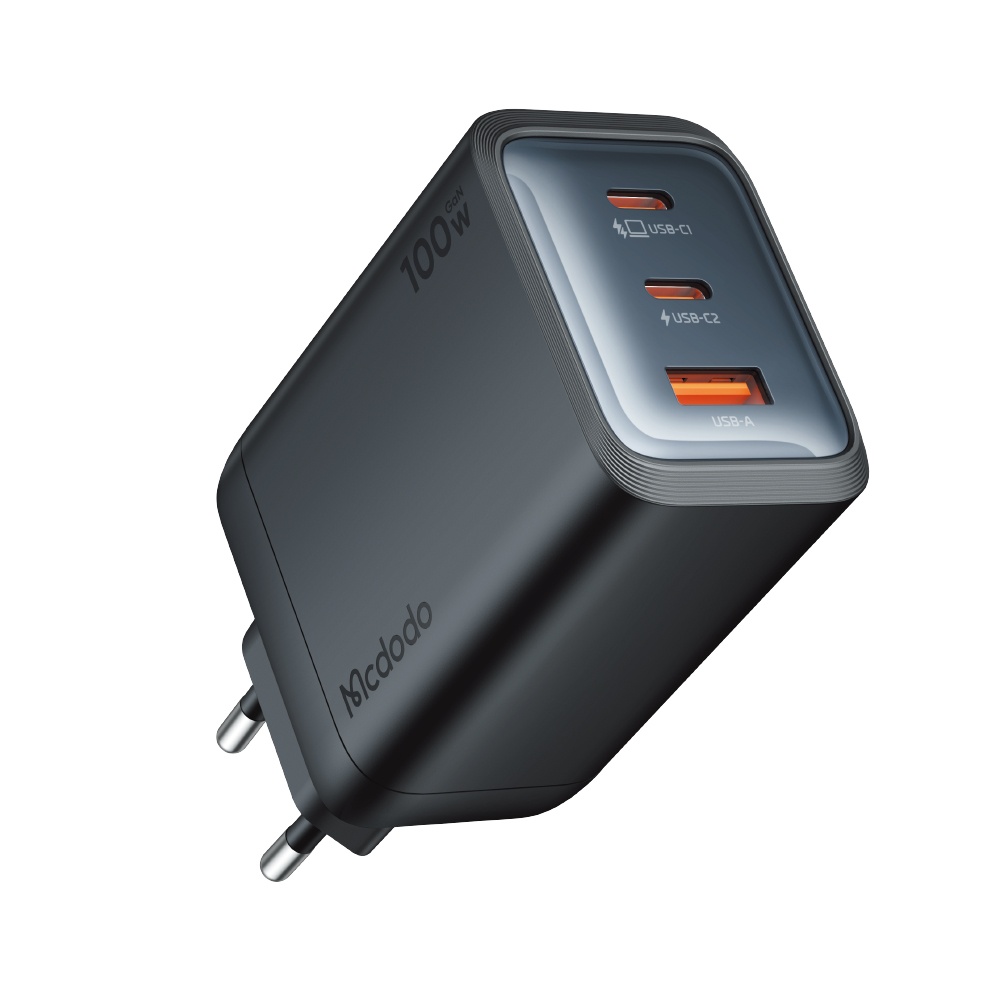 MCDODO CH-0121 GaN Seri 100w 2c1a Mini GaN Şarj Cihazı Siyah - Görsel 1