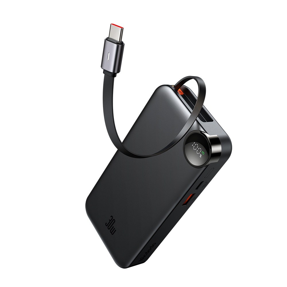 MCDODO MC-3870 10000mAh 30w A+c Dijital Göstergeli Powerbank (Dahili Type-c Geri Çekilebilir Kablo) - Görsel 8