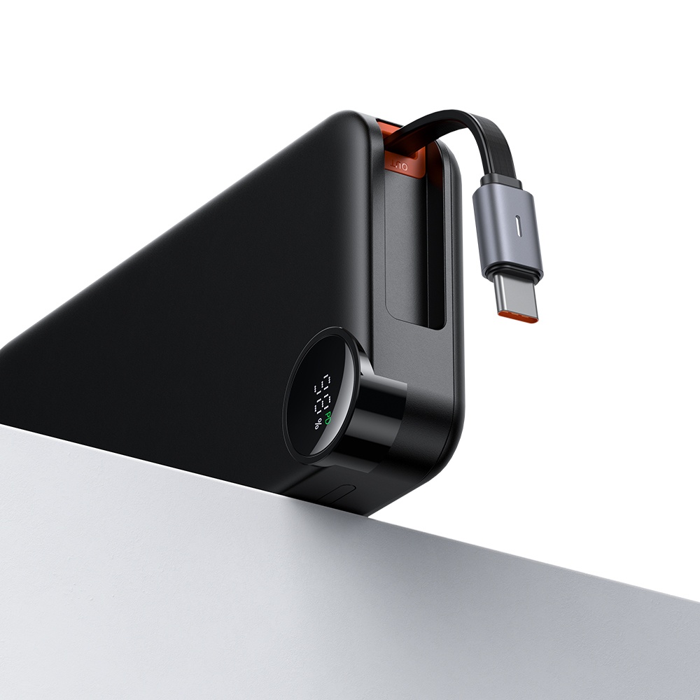 MCDODO MC-3870 10000mAh 30w A+c Dijital Göstergeli Powerbank (Dahili Type-c Geri Çekilebilir Kablo) - Görsel 3