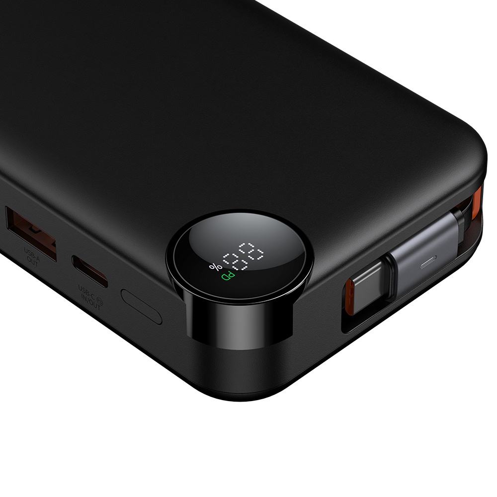 MCDODO MC-3870 10000mAh 30w A+c Dijital Göstergeli Powerbank (Dahili Type-c Geri Çekilebilir Kablo) - Görsel 6