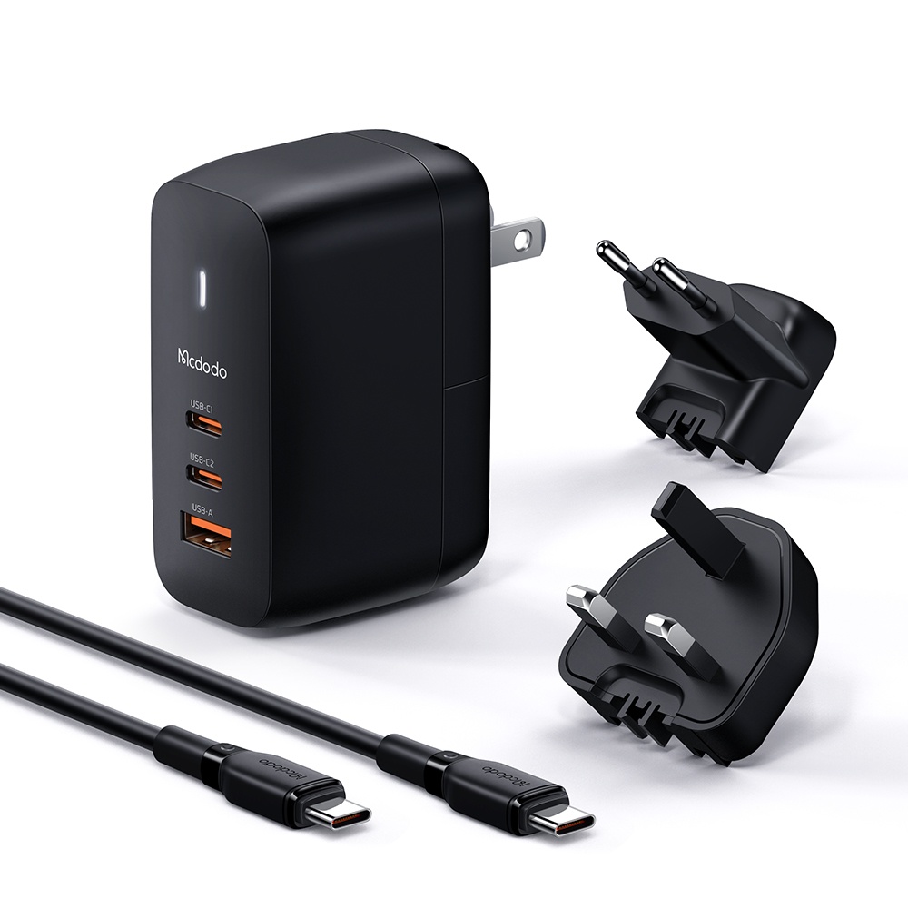 MCDODO CH-8442 70w GaN 3.0 Dual Type-c + USB Universal Seyahat Şarj Seti - Görsel 1