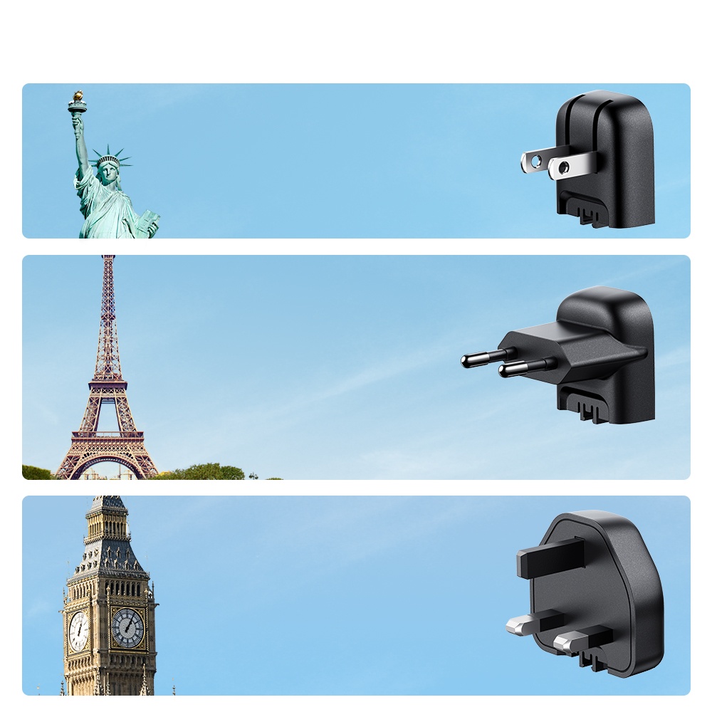 MCDODO CH-8442 70w GaN 3.0 Dual Type-c + USB Universal Seyahat Şarj Seti - Görsel 5
