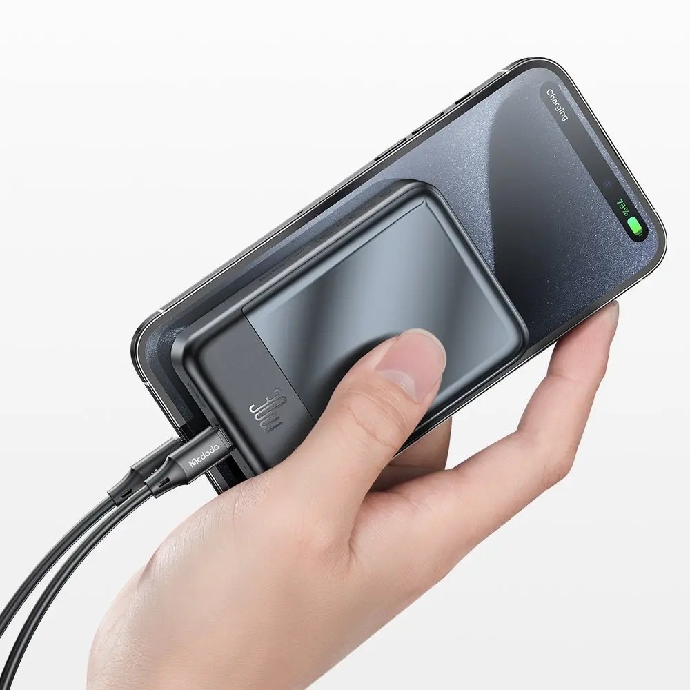 MCDODO MC-5931 30w 10000mAh Manyetik Wireless Powerbank- Siyah - Görsel 5