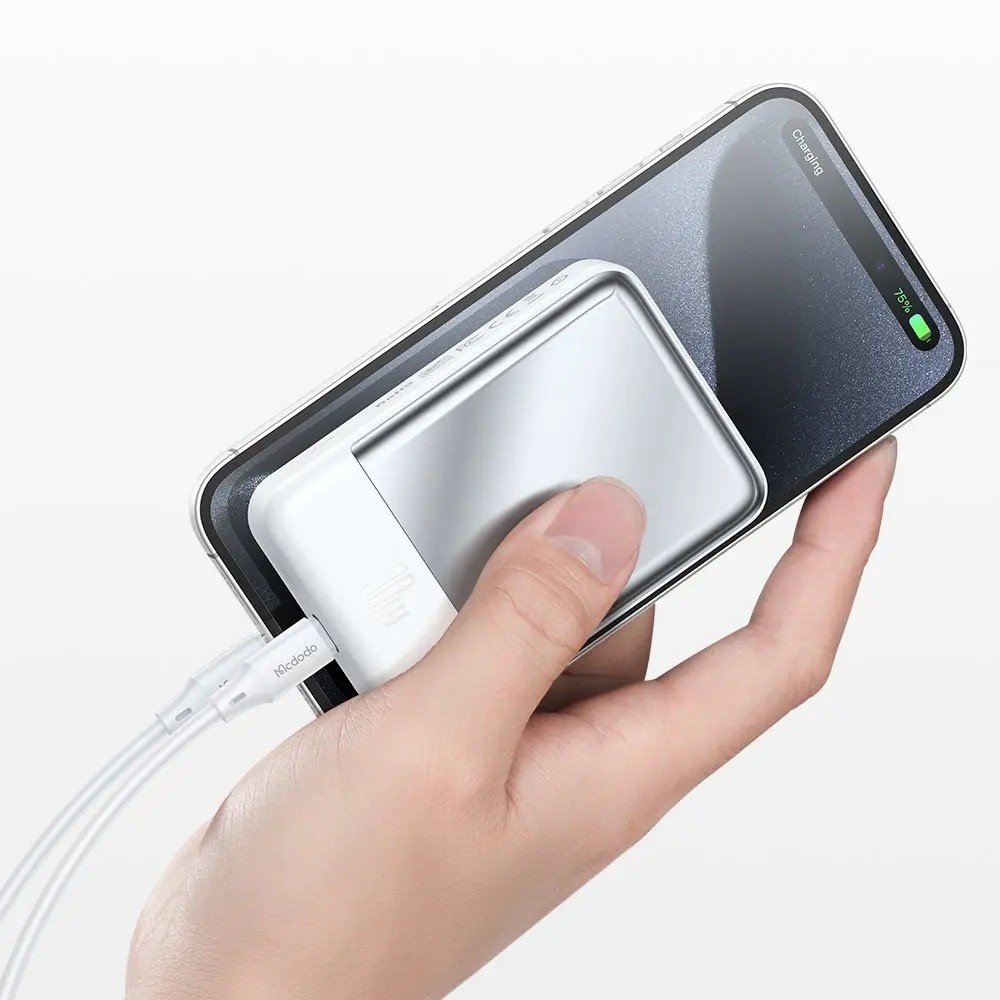 MCDODO MC-5930 30w 10000mAh Manyetik Wireless Powerbank- Beyaz - Görsel 5