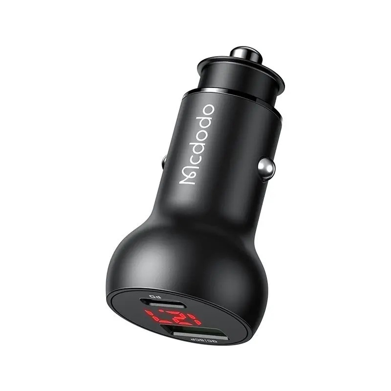MCDODO CC-7030 45w 1xtype-c 1xusb Girişli Dijital Göstergeli Araç Çakmak Şarjı - Siyah - Görsel 2