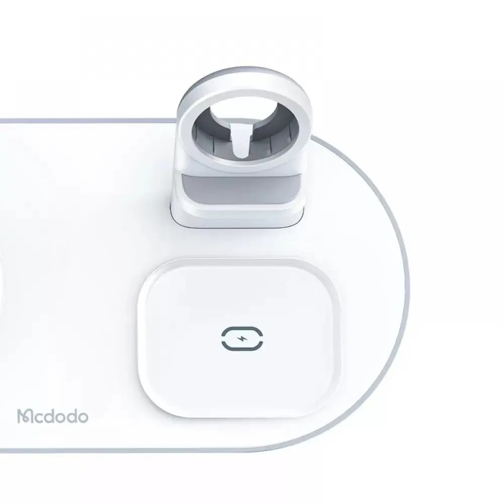 Mcdodo CH-7060 3in1 15W Çoklu Magsafe Tws Kulaklık,Watch Saat ve Telefon Şarj Ünitesi-Beyaz - Görsel 7