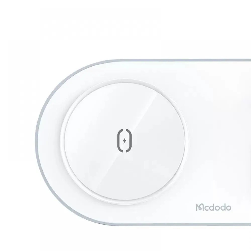 Mcdodo CH-7060 3in1 15W Çoklu Magsafe Tws Kulaklık,Watch Saat ve Telefon Şarj Ünitesi-Beyaz - Görsel 6